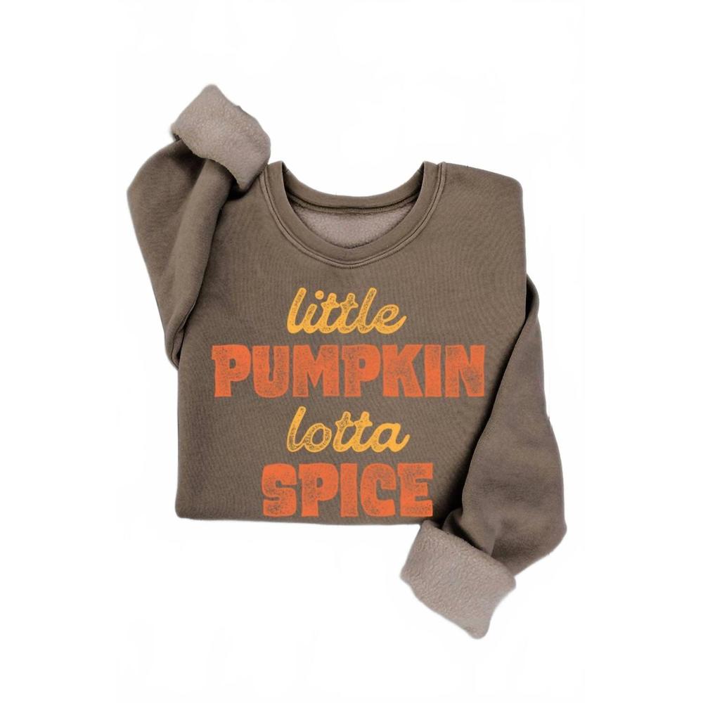 NEW HRT & LUV women's little pumpkin lotta spice soft and comfy sweatshirts in b